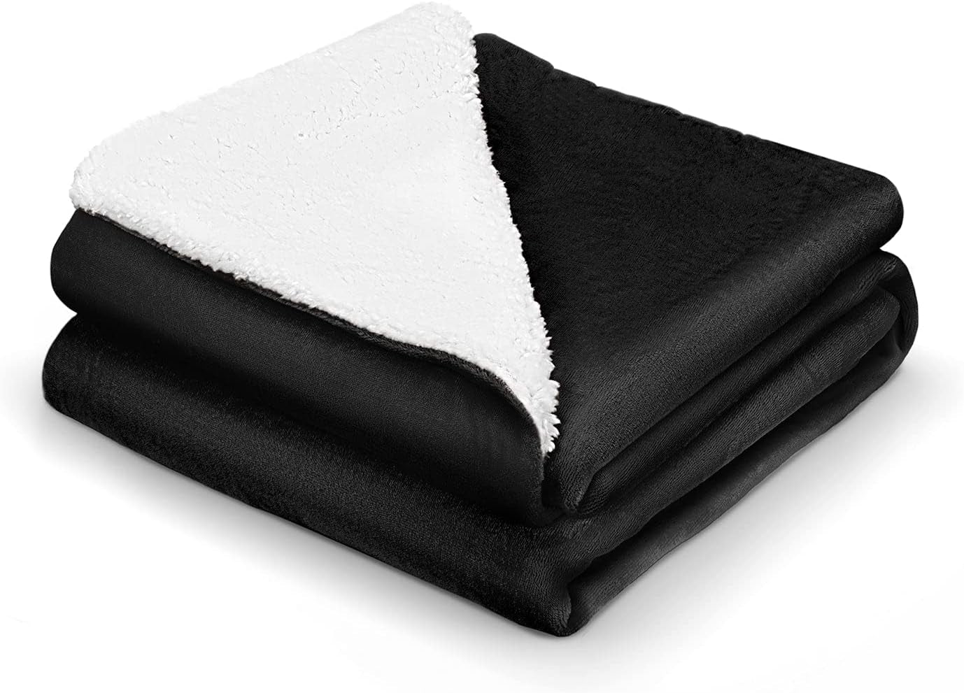 Throw Blankets - Ultra Plush/Sherpa Fleece Blankets - Soft, Ultra Comfy and Fuzzy - Plush Blankets and Throws for Couch, Bed & Living Room - All Seasons - Blankets Throw Size - Midnight Black